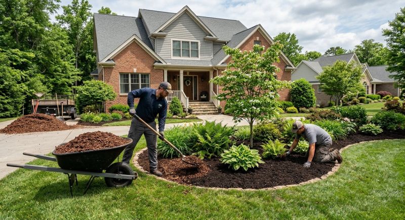Pine Bark Mulch Installation in Ventura County, CA