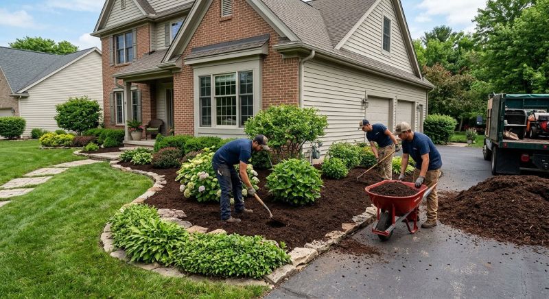 Brown Mulch Installation in Ventura County, CA