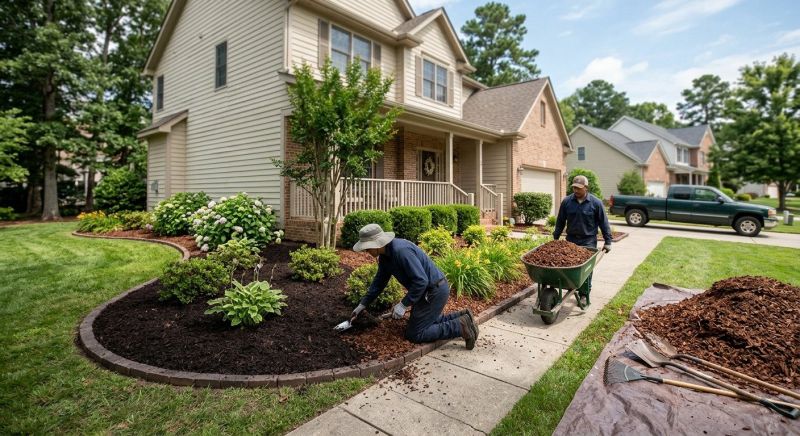 Cedar Mulch Installation in Ventura County, CA