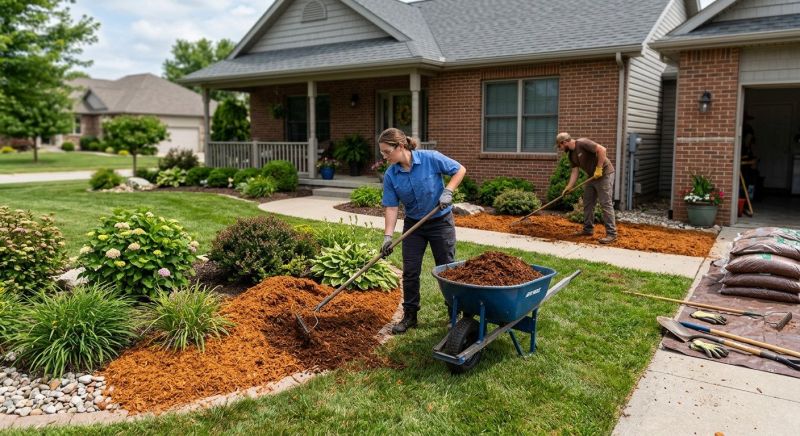 Pine Bark Mulch Installation in Ventura County, CA